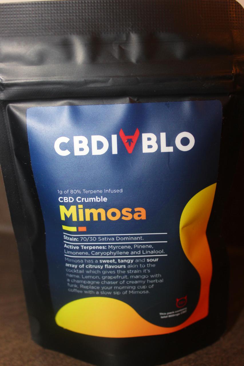 CBDiablo - Mimosa Terpene Infused 80% CBD Crumble Review