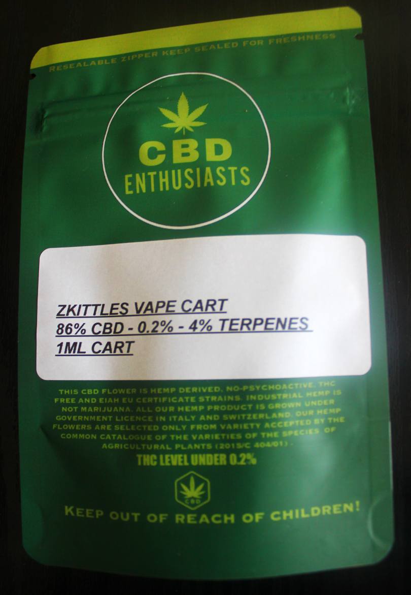 CBD Enthusiasts – Zkittles 86% CBD Vape Cartridge Review