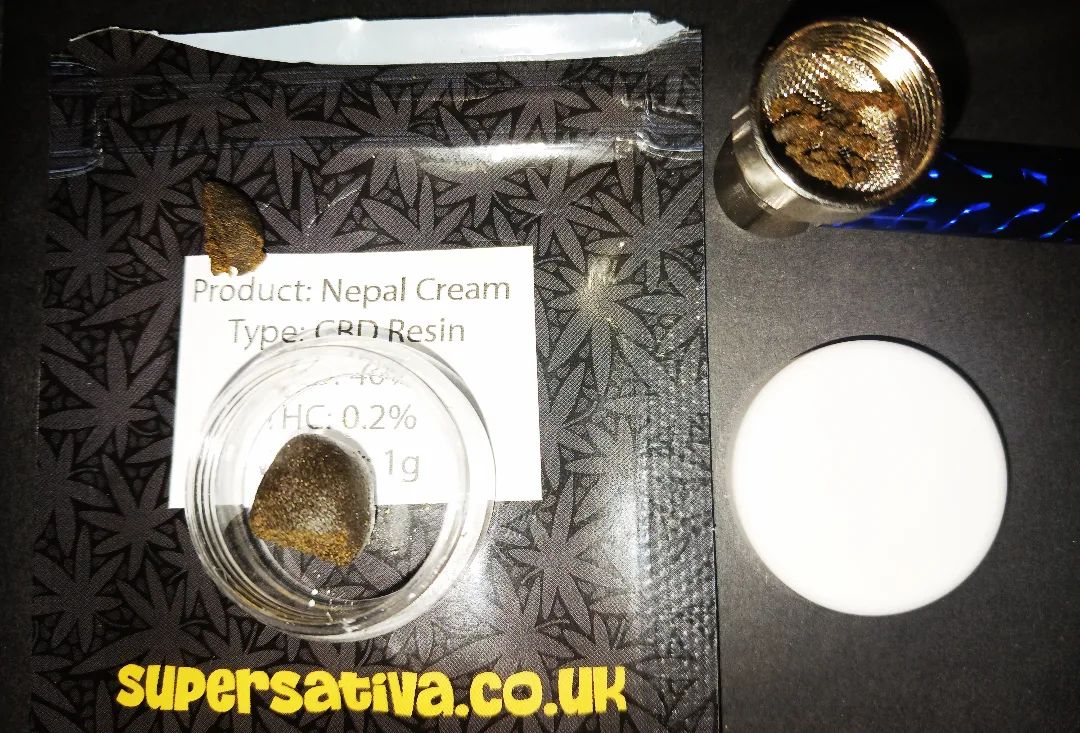 Super Sativa - Nepal Cream 40% CBD Hash Review