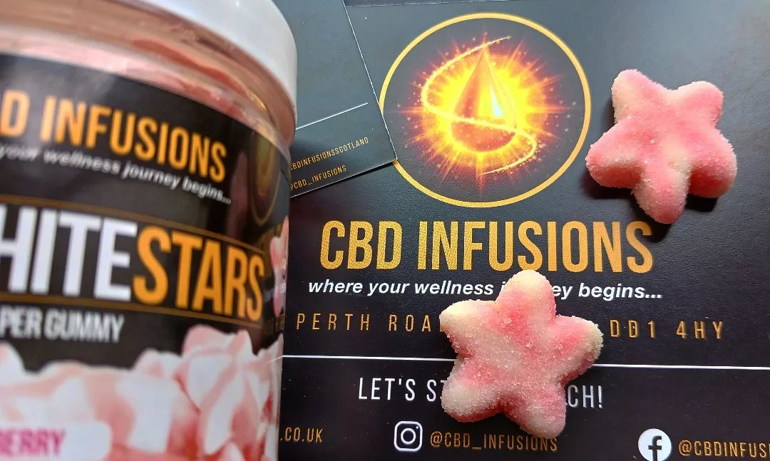 CBD Infusions - 20mg CBD Strawberry Pink & White Star Gummies Review