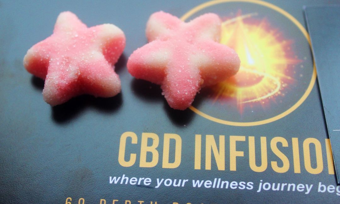 CBD Infusions - 20mg CBD Strawberry Pink & White Star Gummies Review