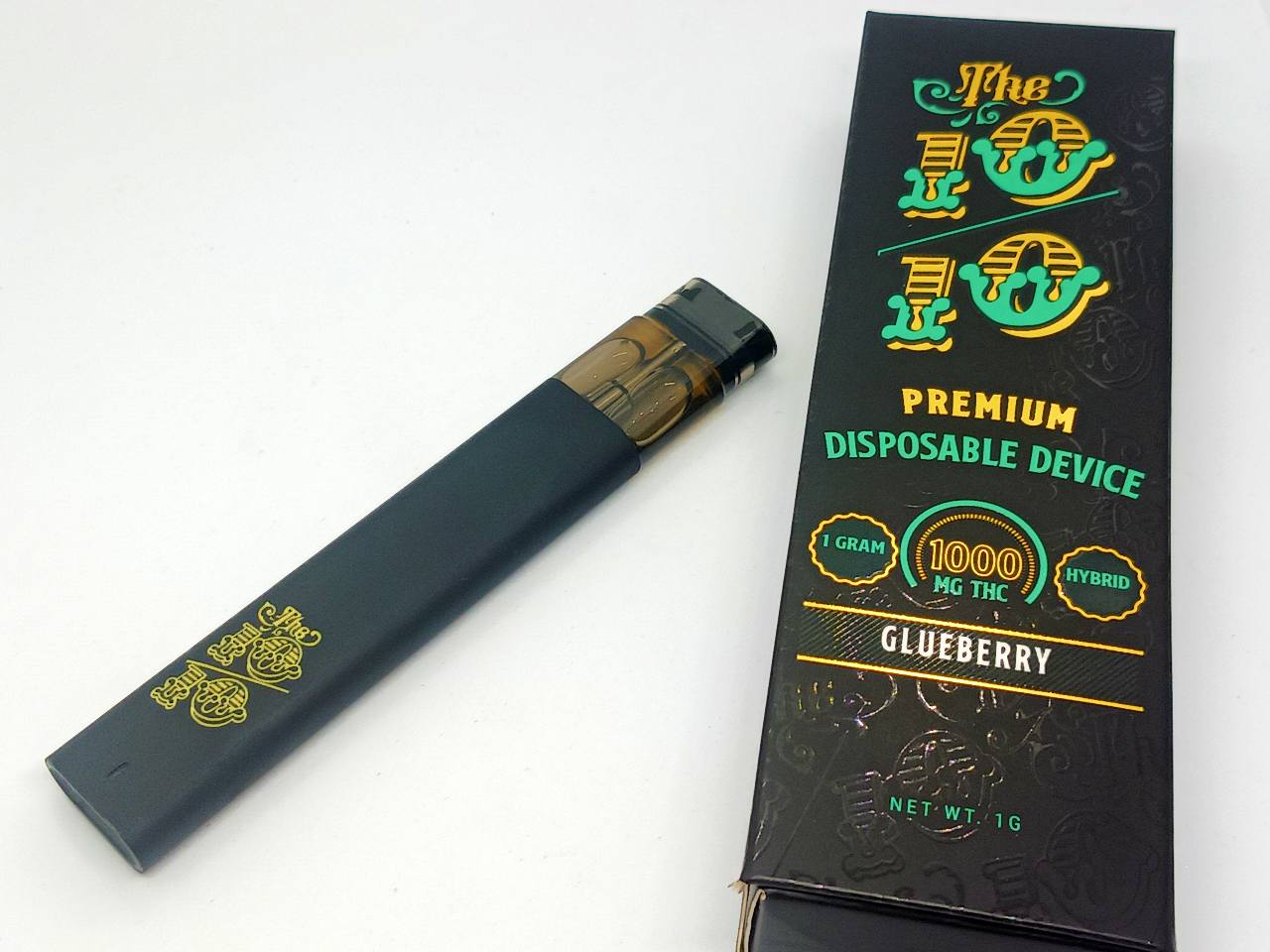 The 10/10 - Glueberry - Premium Disposable Vape Pen - 1000mg THC