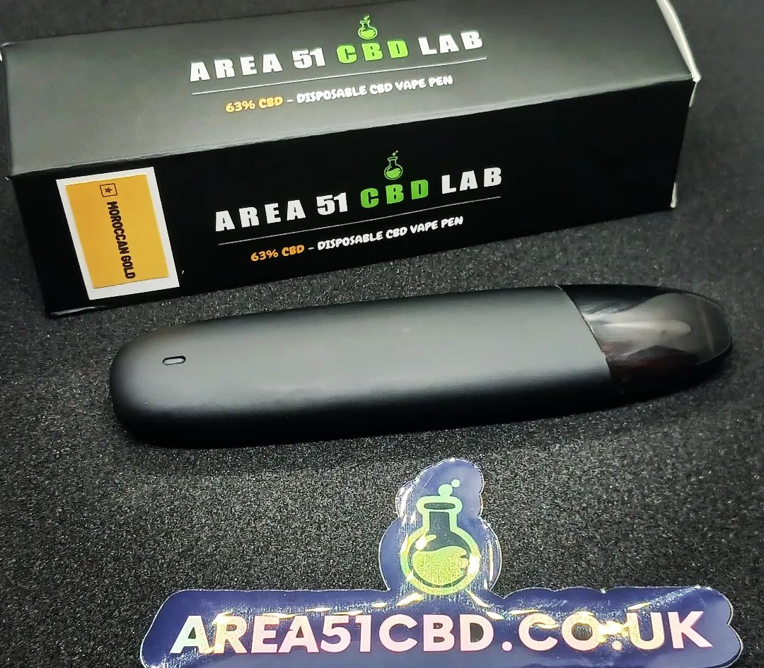 Area 51 CBD Lab - 63% Broad Spectrum CBD Disposable Vape Pen Review (Moroccan Gold)