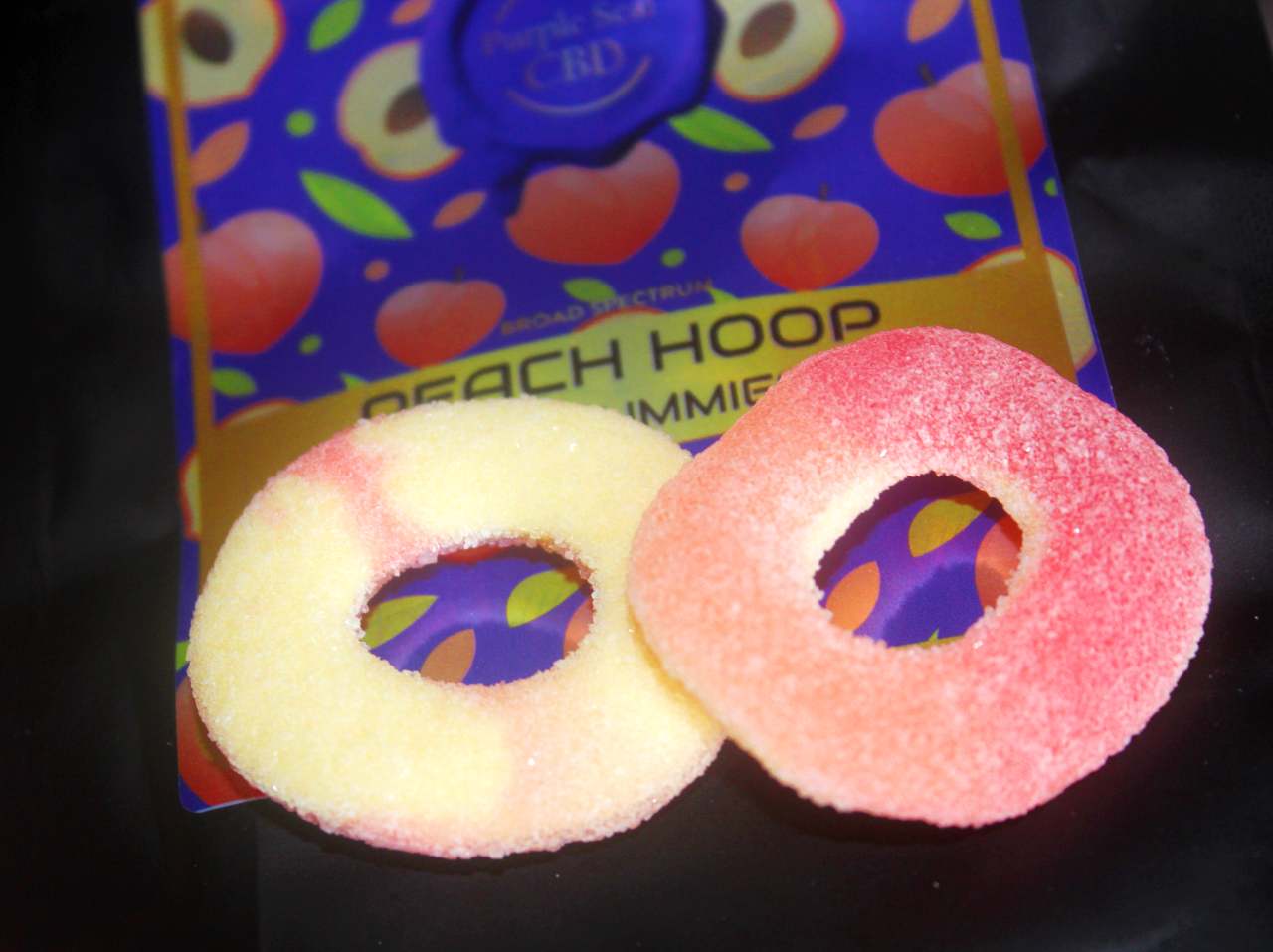 Purple Seal CBD - 40mg Peach Hoops CBD Gummies Review