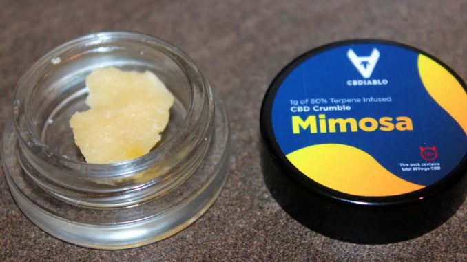 CBDiablo - Mimosa Terpene Infused 80% CBD Crumble Review