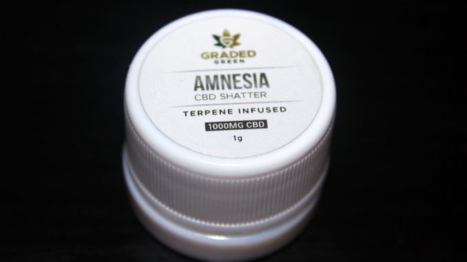 Graded Green - Amnesia 1000mg CBD Shatter Review