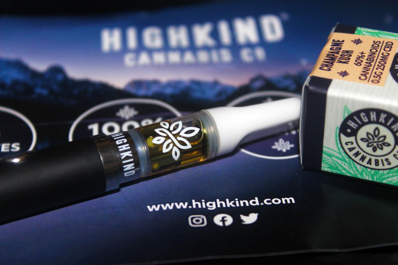 Highkind Cannabis Co - Champagne Kush CBD Vape Cartridge Review