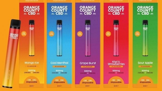 Orange County CBD - 500mg CBD/CBG 2ml Disposable Vape Pens