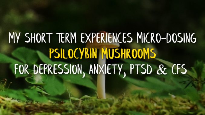 My Short Term Experiences Microdosing Psilocybin Mushrooms For Depression, Anxiety, PTSD & CFS